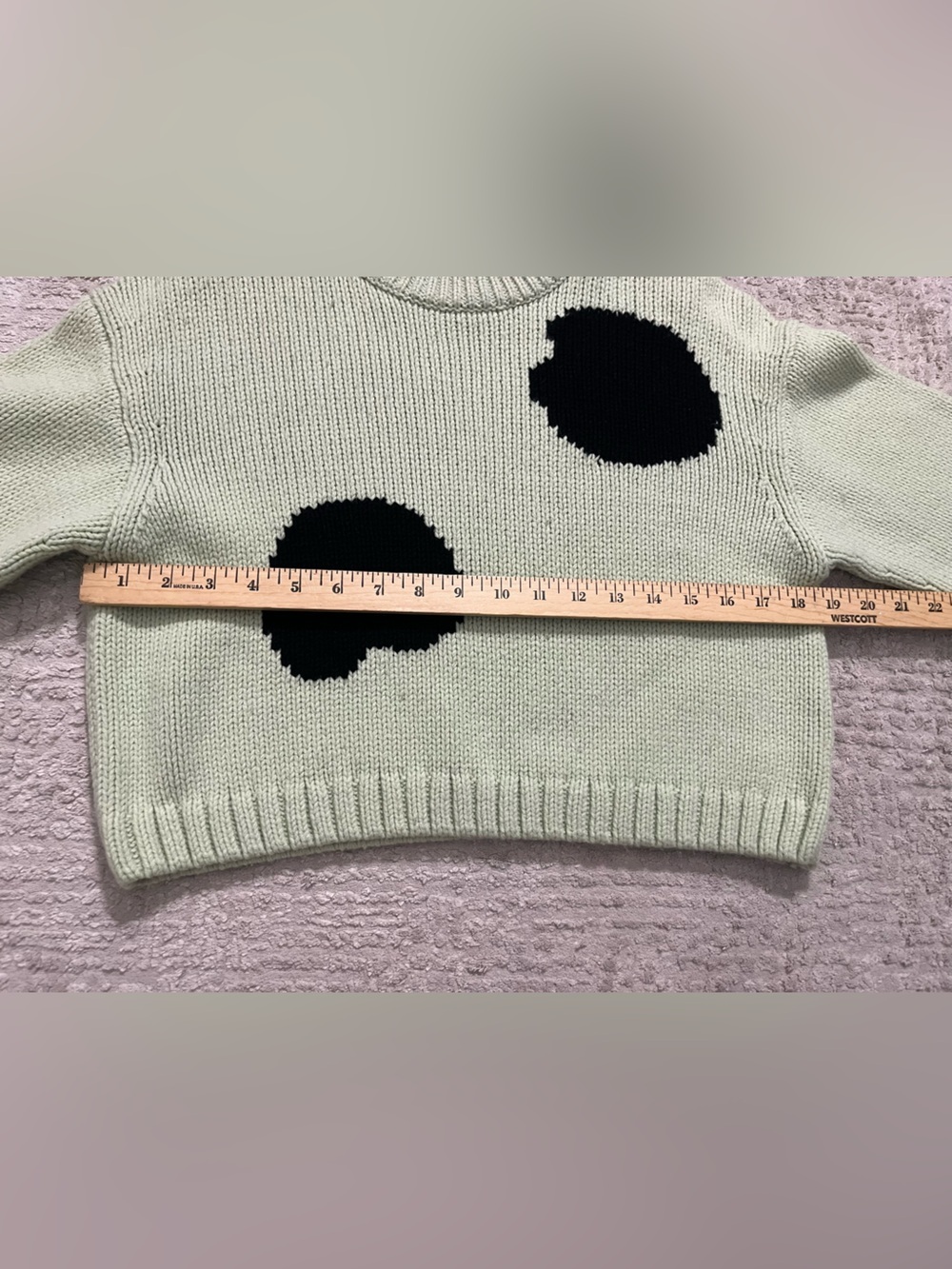 TIBI Wool Blend Cropped Polka Dot Sweater - Picture 6 of 9